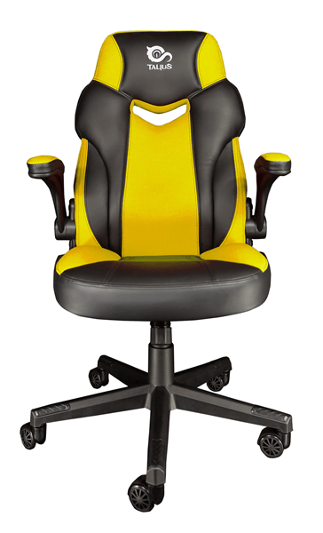 TALIUS SILLA CRAB GAMING negr/amarill, brazos abatibles, butterfly, ruedas nylon, piston clase 4