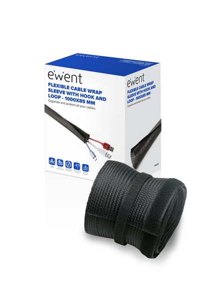 MANGUITO FLEXIBLE EWENT EW1557 PARA ENVOLTURA DE CABLE CON CIERRE DE VELCRO 1000X85mm