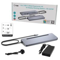 Miniatura 3 de I-TEC USB-C ERGO 3X LCD DOCK METAL ERGONOMIC 4K DOCK PD 100  W