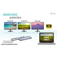 Miniatura 6 de I-TEC USB-C ERGO 3X LCD DOCK METAL ERGONOMIC 4K DOCK PD 100  W