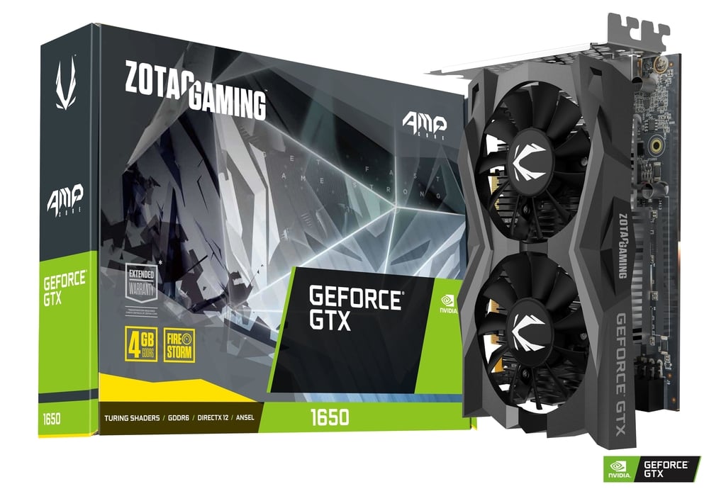 tarjeta grafica zotac geforce gtx 1650 amp core | 4gb | gddr6