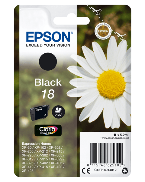 cartucho epson negro xp-102 205 305 405 c13t18014012