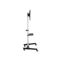 Miniatura 4 de SOPORTE PANTALLA DE SUELO CON RUEDAS EQUIP CON ESTANTE COLOR PLATA PARA PANTALLAS DE 37-86" Max. VESA 600x400 Max. 50Kg