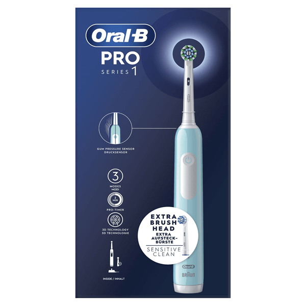 CEPILLO DENTAL ELECTRICO BRAUN PRO 1 CARIBEEAN BLUE (EB50RX+EB60X)