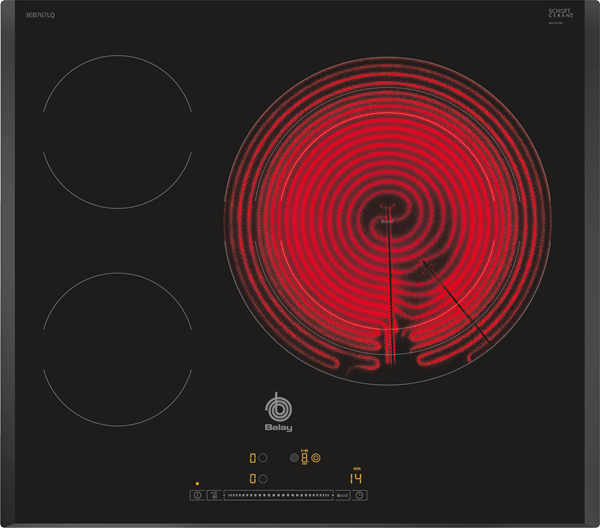 vitroceramica independiente balay 3eb767lq 3 zonas coccion ancho 60 cm biselada