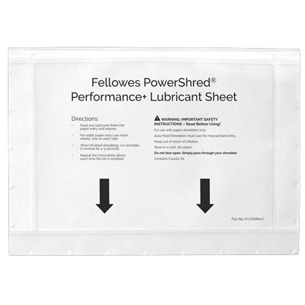 PACK DE 10 HOJAS FELLOWES LUBRICANTES DE ACEITE VEGETAL