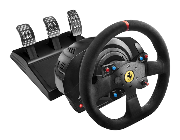 volante + pedales thrustmaster t300 ferrari alcantara pc ps4 ps3