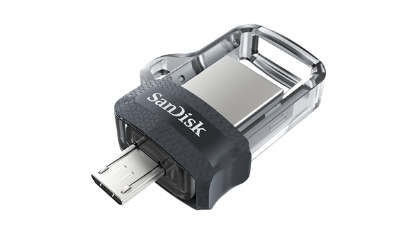 MEMORIA MICRO USB + USB 3.0 SANDISK ULTRA DUAL DRIVE M3.0 64GB GREY & SILVER SDDD3-064G-G46