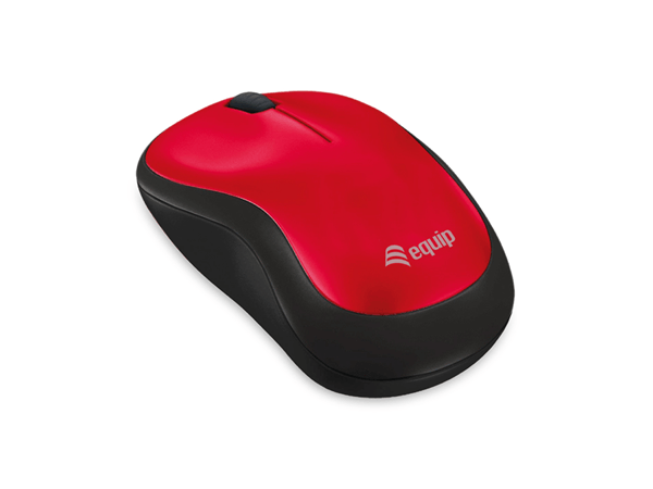 mouse inalambrico equip comfort wireless mouse  1200dpi color rojo