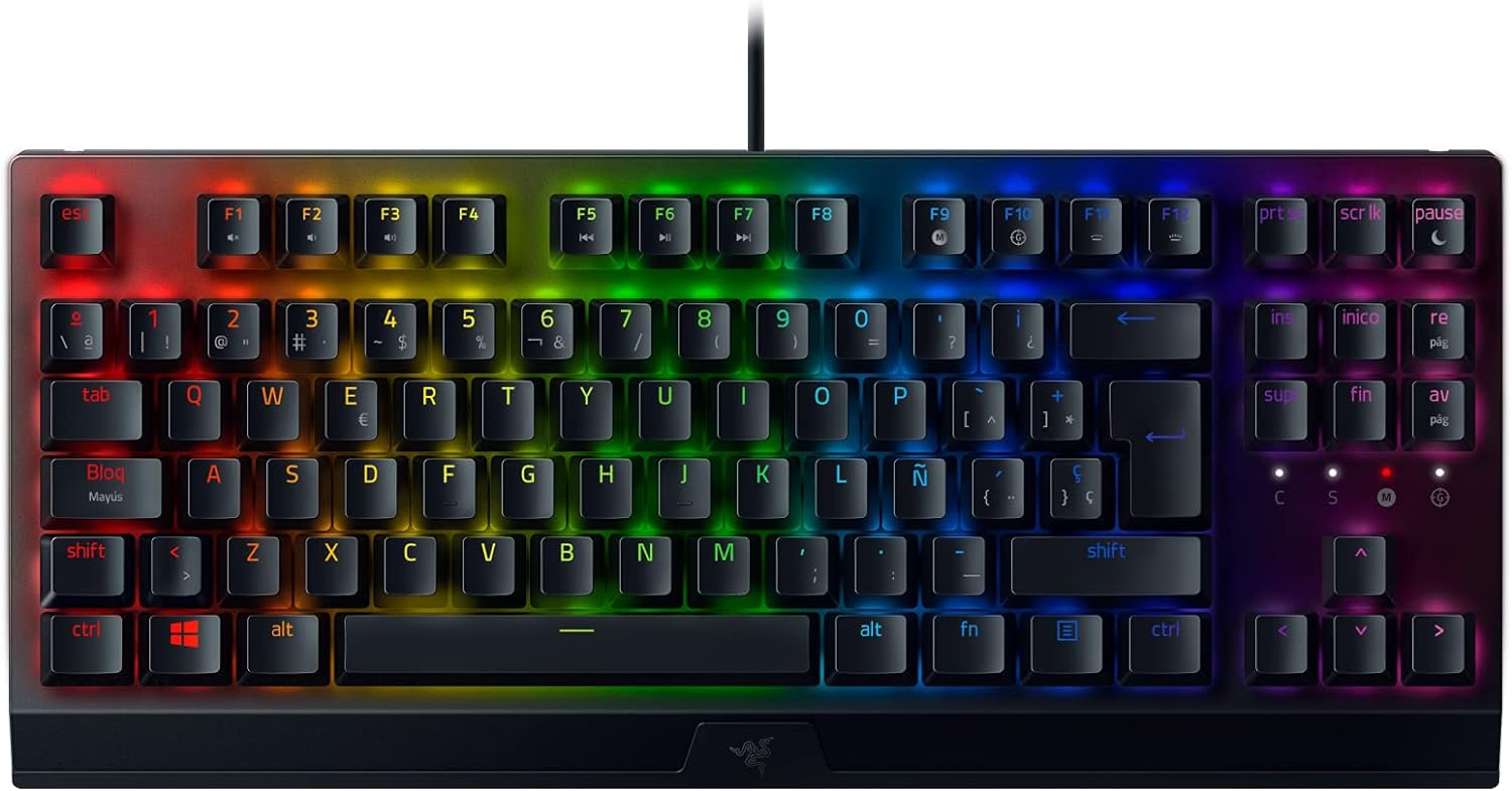 TECLADO GAMING RAZER BLACKWIDOW V3 TENKEYLESS | YELLOW SWITCH | RGB