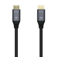 Miniatura 1 de AISENS Cable HDMI V2.1 Ultra Alta Velocidad / HEC 8k@60Hz 48Gbps, A/M-A/M, 2 m Gris/Negro