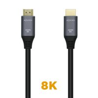 Miniatura 2 de AISENS Cable HDMI V2.1 Ultra Alta Velocidad / HEC 8k@60Hz 48Gbps, A/M-A/M, 2 m Gris/Negro