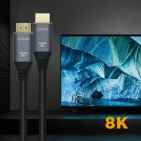 Miniatura 5 de AISENS Cable HDMI V2.1 Ultra Alta Velocidad / HEC 8k@60Hz 48Gbps, A/M-A/M, 2 m Gris/Negro