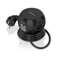Miniatura 3 de AISENS Regleta de Enchufes Sobremesa Multifuncion con 3 Tomas + 2xUSB-C, 2xUSB-A, 1.4M, Negro