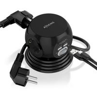Miniatura 4 de AISENS Regleta de Enchufes Sobremesa Multifuncion con 3 Tomas + 2xUSB-C, 2xUSB-A, 1.4M, Negro