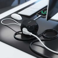 Miniatura 6 de AISENS Regleta de Enchufes Sobremesa Multifuncion con 3 Tomas + 2xUSB-C, 2xUSB-A, 1.4M, Negro