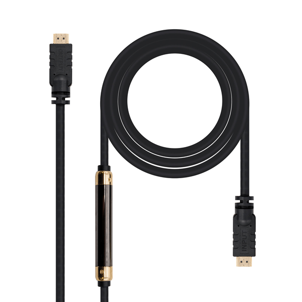 CABLE HDMI NANO CABLE HDMI A/M - HDMI A/M V1.4 25,0M ALTA VELOCIDAD/HEC/REPETIDOR NEGRO