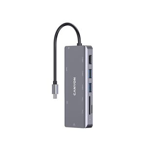 Docking-Station-Canyon-9-en-1-Universal-1xHDMI-4K-1xEth-1000-2xUSB-A-3.0-1xUSB-A-2.0-1x3.5-audio-1xUSB-TypeC-1xUSB-TypeC-PD-100W-lector-de-tarjetas-Aluminio