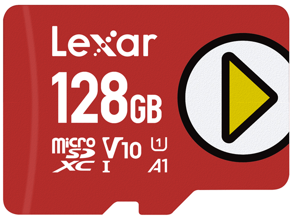 lexar 128gb play microsdxc uhs-i cards, up to 150mb s read c10 a1 v10 u1