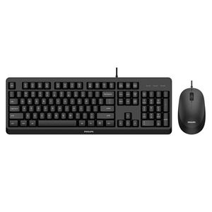 KEYBOARD---MOUSE-PHILIPS-SPT6207BL-WIRED-COMBO-BLACK-