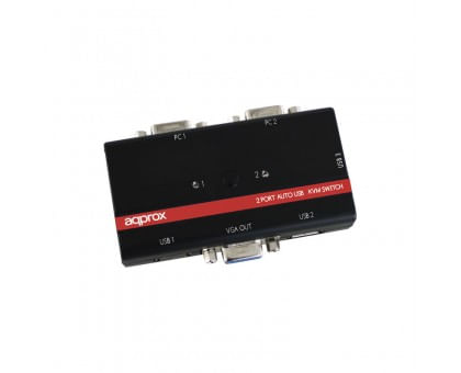conmutador 2 pcs kvm approx appkvmusb2pv2 usb