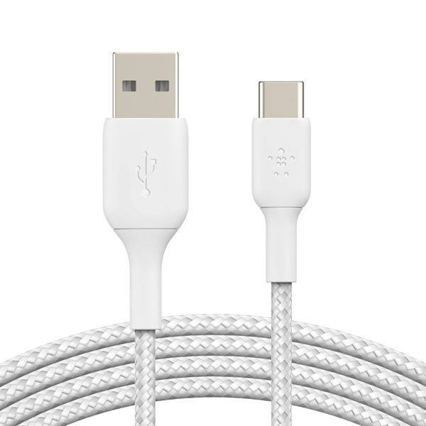 cable belkin cab002bt2mwh usb-c a usb-a boost charge 2m blanco trenzado