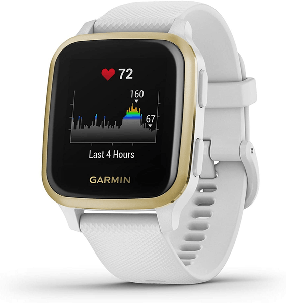 smartwatch garmin venu sq nfc , pulsioxímetro ,seguimiento de actividad fisica ,blanco light gold