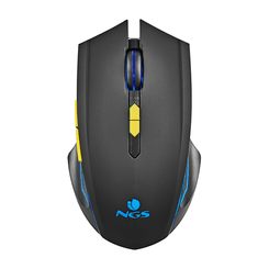 MOUSE NGS WIRELESS GMX-200 RECEPTOR 2,4GHZ 800-1200-2400-3200 DPI BAT. 300 mAh NEGRO