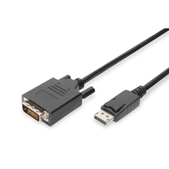 Cable adaptador DisplayPort  DP - DVI (24+1) M/M  2 m  con bloqueo  compatible con DP 1.1a  CE sw