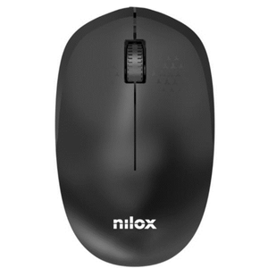 Nilox Ratón Wireless, 1000 DPI, 3 botones, Negro