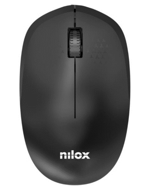 Nilox Ratón Wireless, 1000 DPI, 3 botones, Negro