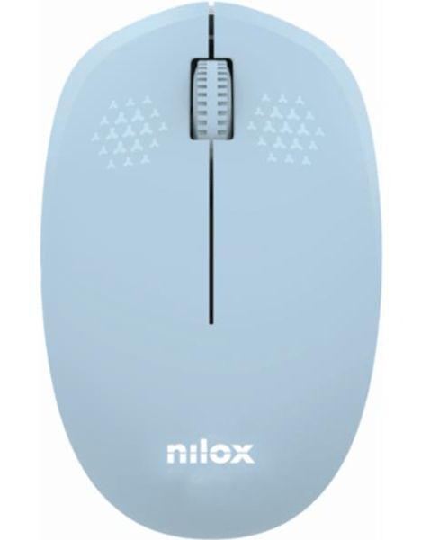 nilox ratón wireless, 1000 dpi, 3 botones, azul
