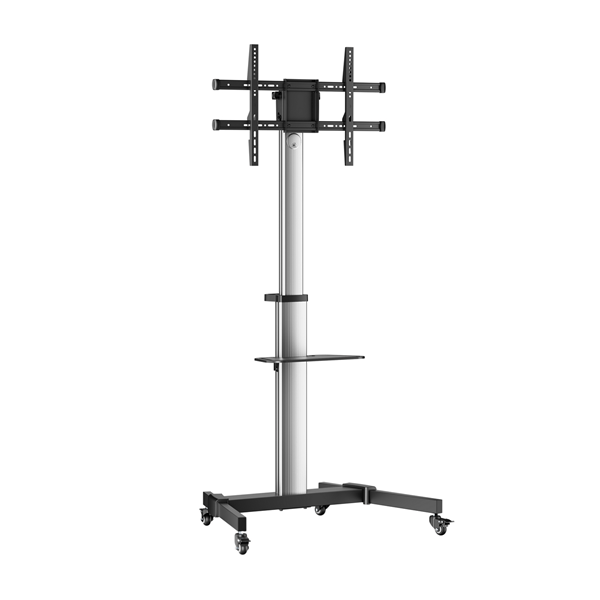 aisens - soporte de suelo con rueda, bandeja para dvd para monitor tv