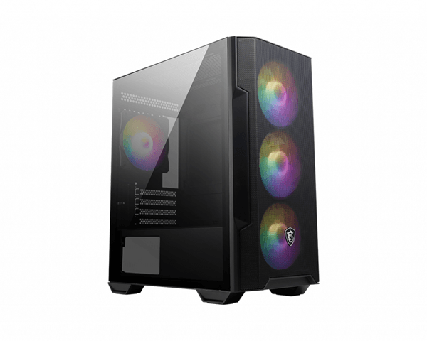 torre gaming msi mag forge m100r | m-atx | argb | negro