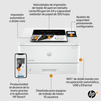 Miniatura 7 de HP LaserJet Pro Impresora HP LaserJet Pro 4002dwe, Blanco y negro, Impresora para Pequeñas y medianas empresas, Estampado, Conexión inalámbrica; HP+;
