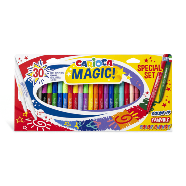 CAJA SET 30 ROTULADORES MAGICOS MAGIC MARKERS CARIOCA 43183