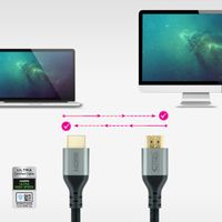 Miniatura 5 de CABLE HDMI NANO CABLE HDMI A/M - HDMI A/M 2.1 CERTIFICADO ULTRA HIGH SPEED 1,5M NEGRO