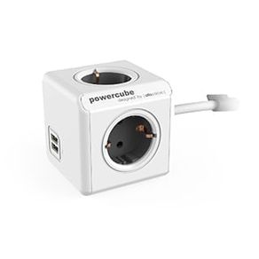 ADAPTADOR-Y-ENCHUFE-MULTIPLE-GRIS-4-TOMAS---2-USB-ALARGO-15M