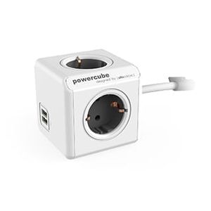 ADAPTADOR-Y-ENCHUFE-MULTIPLE-GRIS-4-TOMAS---2-USB-ALARGO-15M