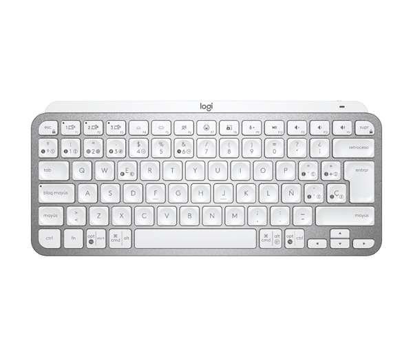 mxkeys mini wrls illuminated kb pale grey - esp - medit er