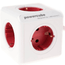 ADAPTADOR Y ENCHUFE MULTIPLE ROJO 5 TOMAS 120W