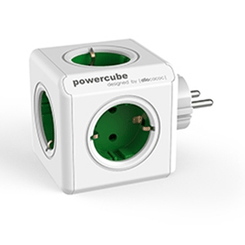 ADAPTADOR Y ENCHUFE MULTIPLE VERDE 5 TOMAS 120w