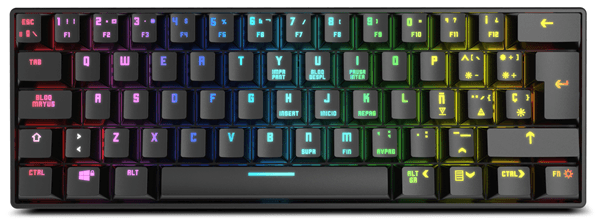 teclado mecanico gaming krom kluster rgb - mini keyboard