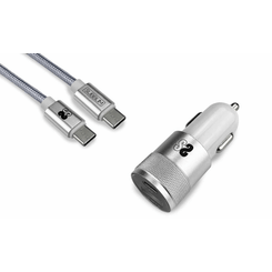 DUAL CAR CHARGER PD20W+QC3.0+C TO C/LIGHTNING S