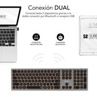 Miniatura 4 de TECLADO BLUETOOTH/2.4G MASTER ILUMINADO EXT G/N