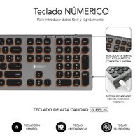 Miniatura 7 de TECLADO BLUETOOTH/2.4G MASTER ILUMINADO EXT G/N
