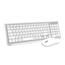 TECLADO CON RATON BLUETOOTH 2.4G PLATA/BLANCO