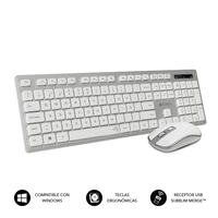 Miniatura 1 de TECLADO + RATON INALAMBRICO SUBBLIM PLANO ERGO SILVER