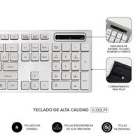 Miniatura 3 de TECLADO + RATON INALAMBRICO SUBBLIM PLANO ERGO SILVER