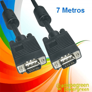 PowerGreen Cable VGA 7 M 3 4C TC,OD 7.5 CON FERRITA